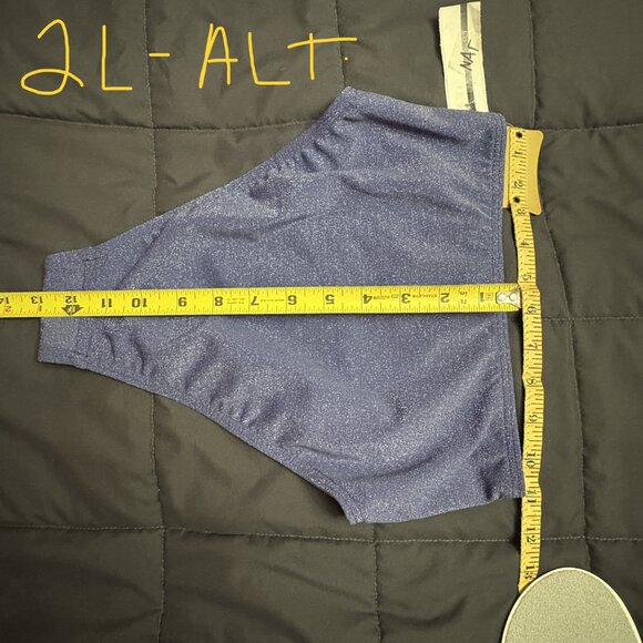 Lands' End Shine High Waisted Bikini Bottom - Size: 2 Long (Altered) - NWT - Picture 13 of 13